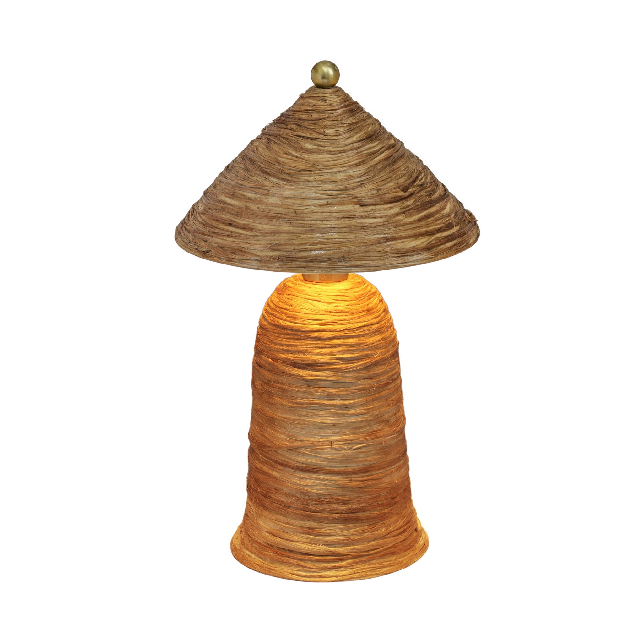 Coco - Coconut Fiber Pointed Table Lamp - Natural - Urban Living Furniture (Los Angeles, CA)