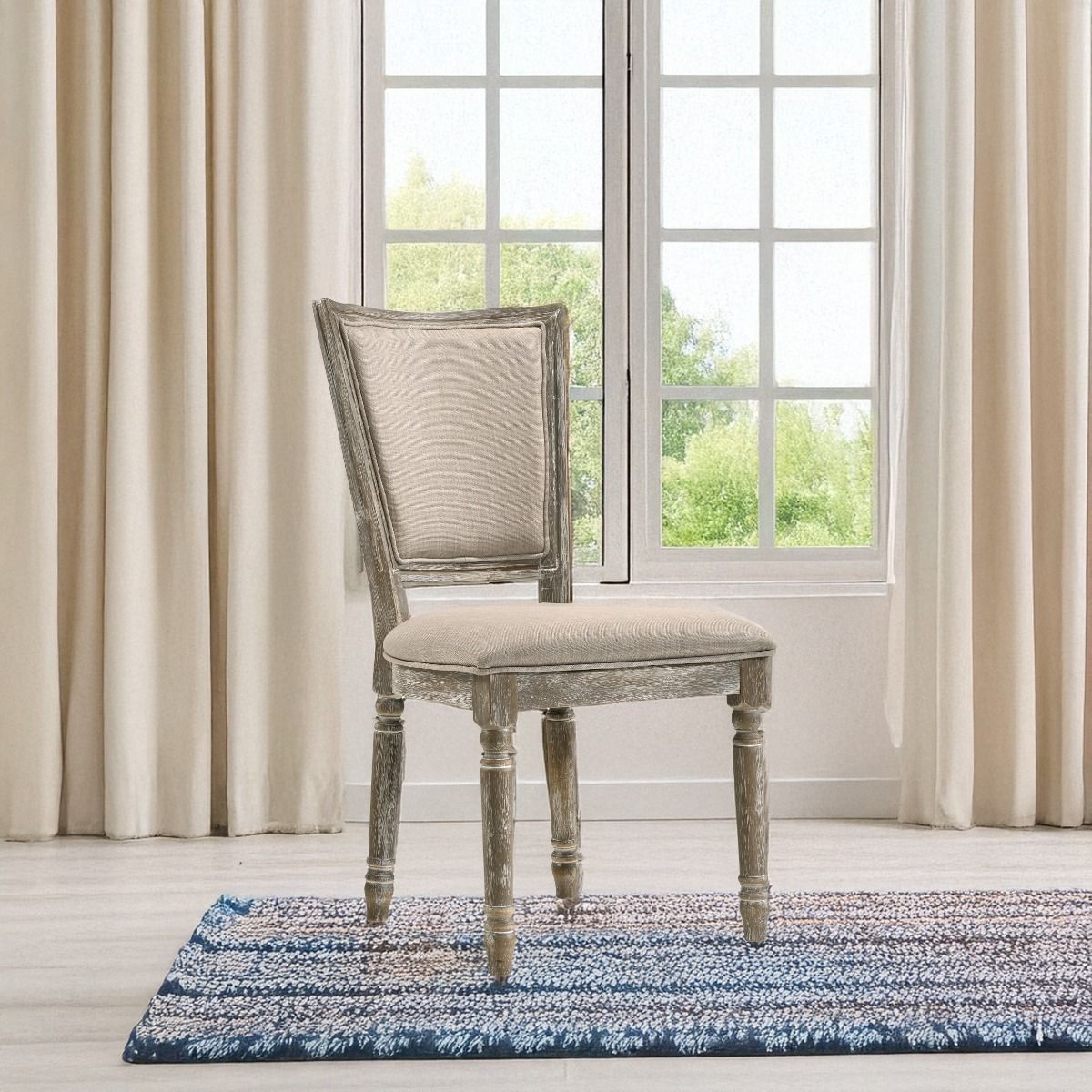 Gabrian - Fabric Side Chair (Set of 2) - Two-Tone Beige & Reclaimed Gray - Urban Living Furniture (Los Angeles, CA)