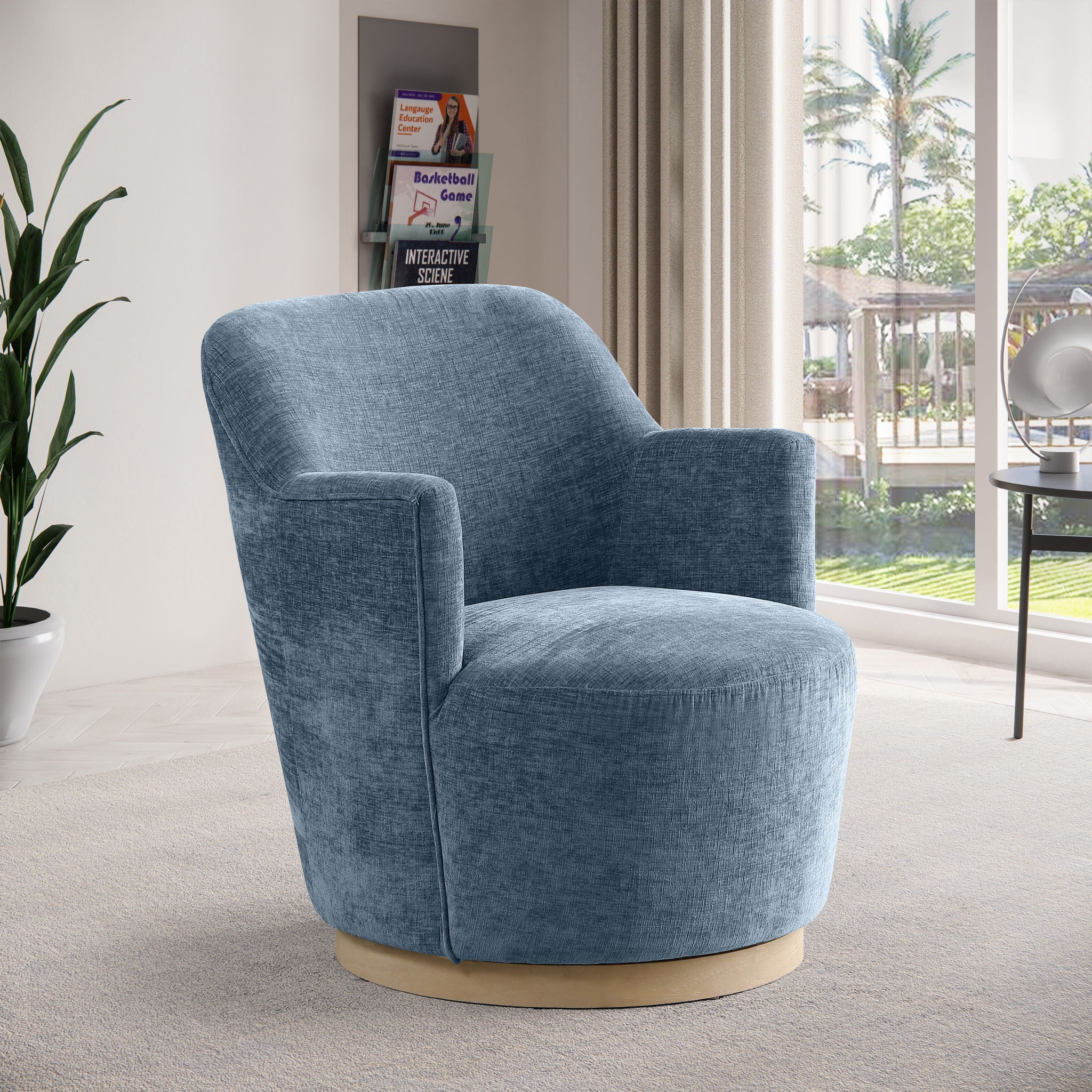 Clarita - Chenille Swivel Accent Chair - Urban Living Furniture (Los Angeles, CA)