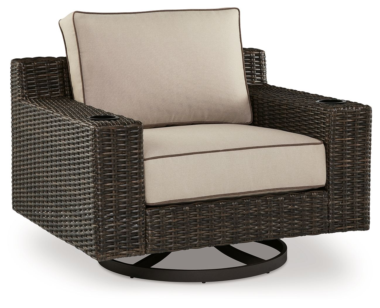 Coastline Bay - Brown - Swivel Lounge W/ Cushion - Urban Living Furniture (Los Angeles, CA)