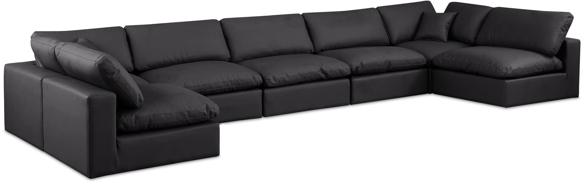 Comfy - 7 Piece Faux Leather Modular Armless Sectional - Urban Living Furniture (Los Angeles, CA)