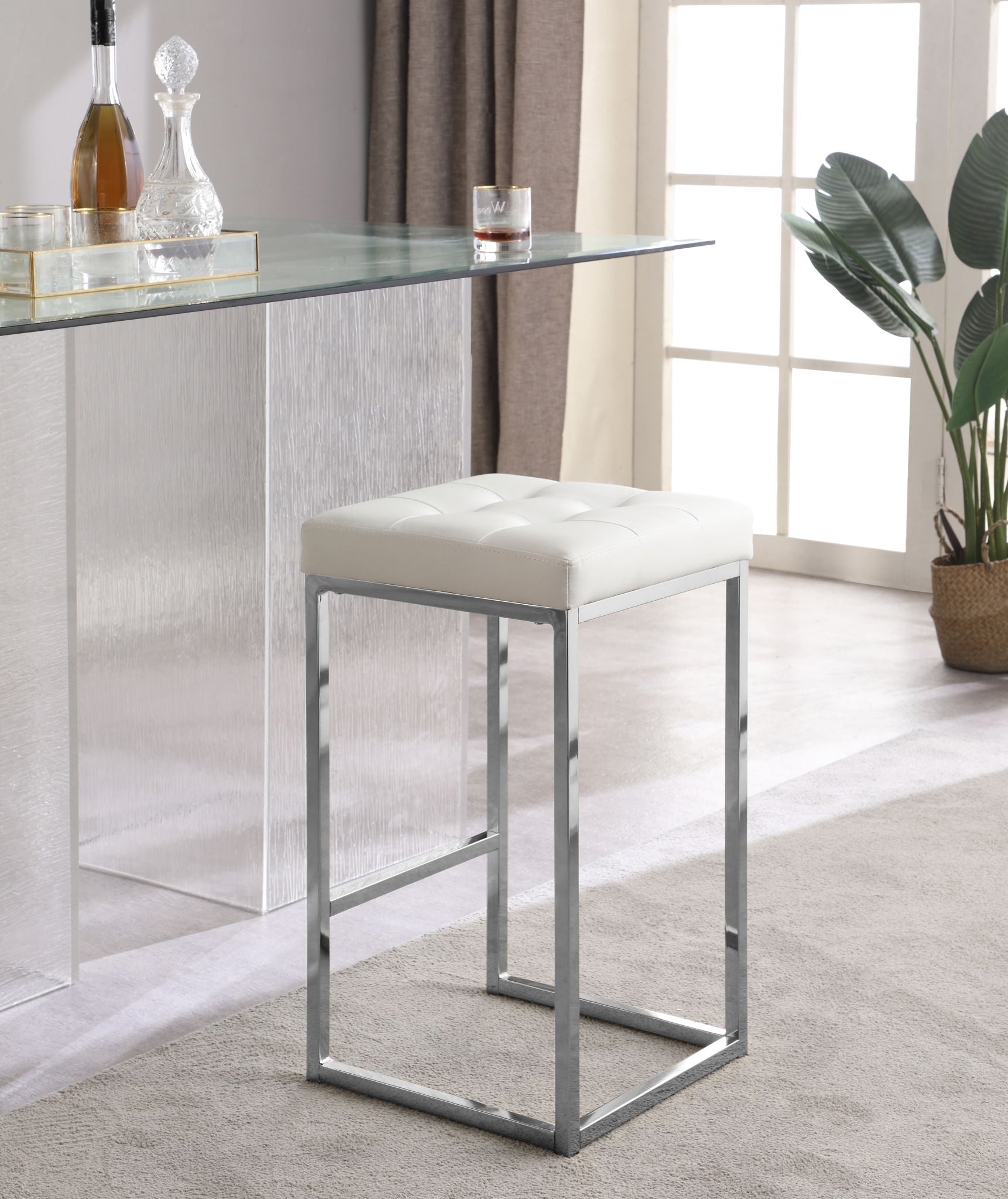 Nicola - Faux Leather Stool (Set of 2) - Urban Living Furniture (Los Angeles, CA)