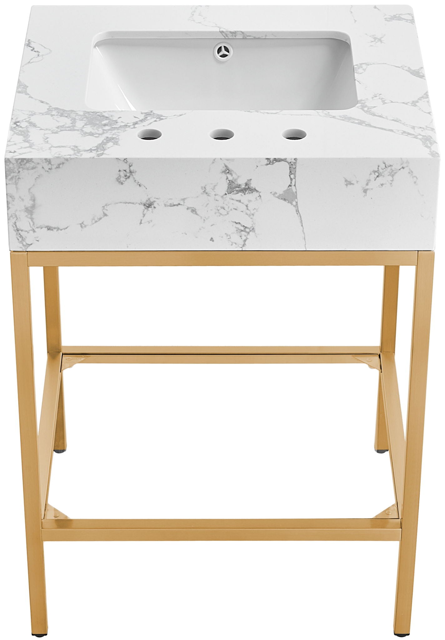 Marmo - Engineered Marble Bathroom Vanity With Gold Base - Urban Living Furniture (Los Angeles, CA)