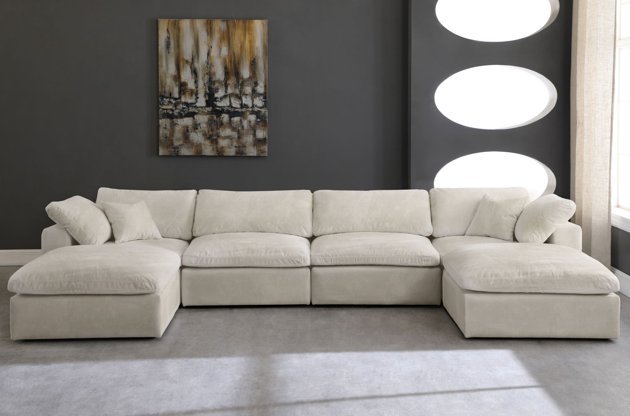 Cozy - 6 Piece Modular Double Chaise Sectional - Urban Living Furniture (Los Angeles, CA)