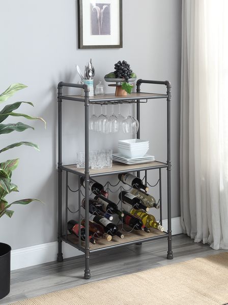 Brantley - Wine Rack - Antique Oak & Sandy Gray - Urban Living Furniture (Los Angeles, CA)