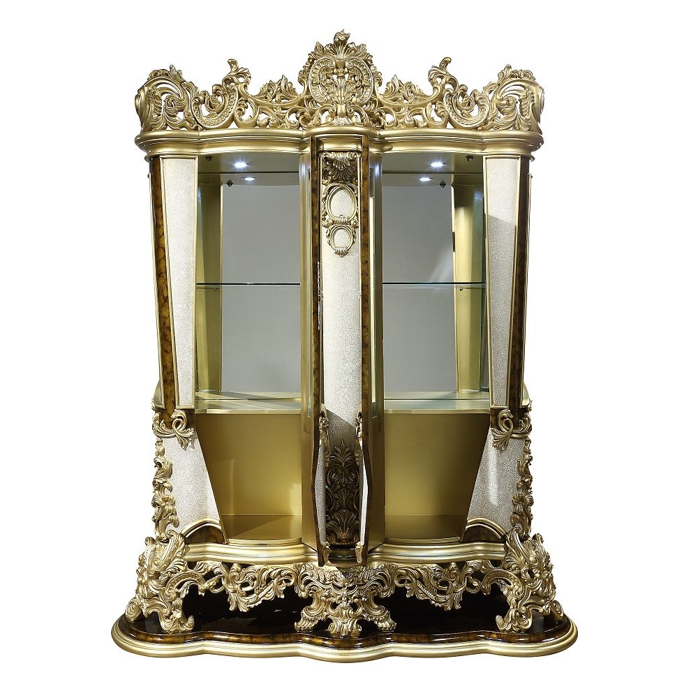 Desiderius - Curio - Antique Gold & Hand-Painted Brown - Urban Living Furniture (Los Angeles, CA)