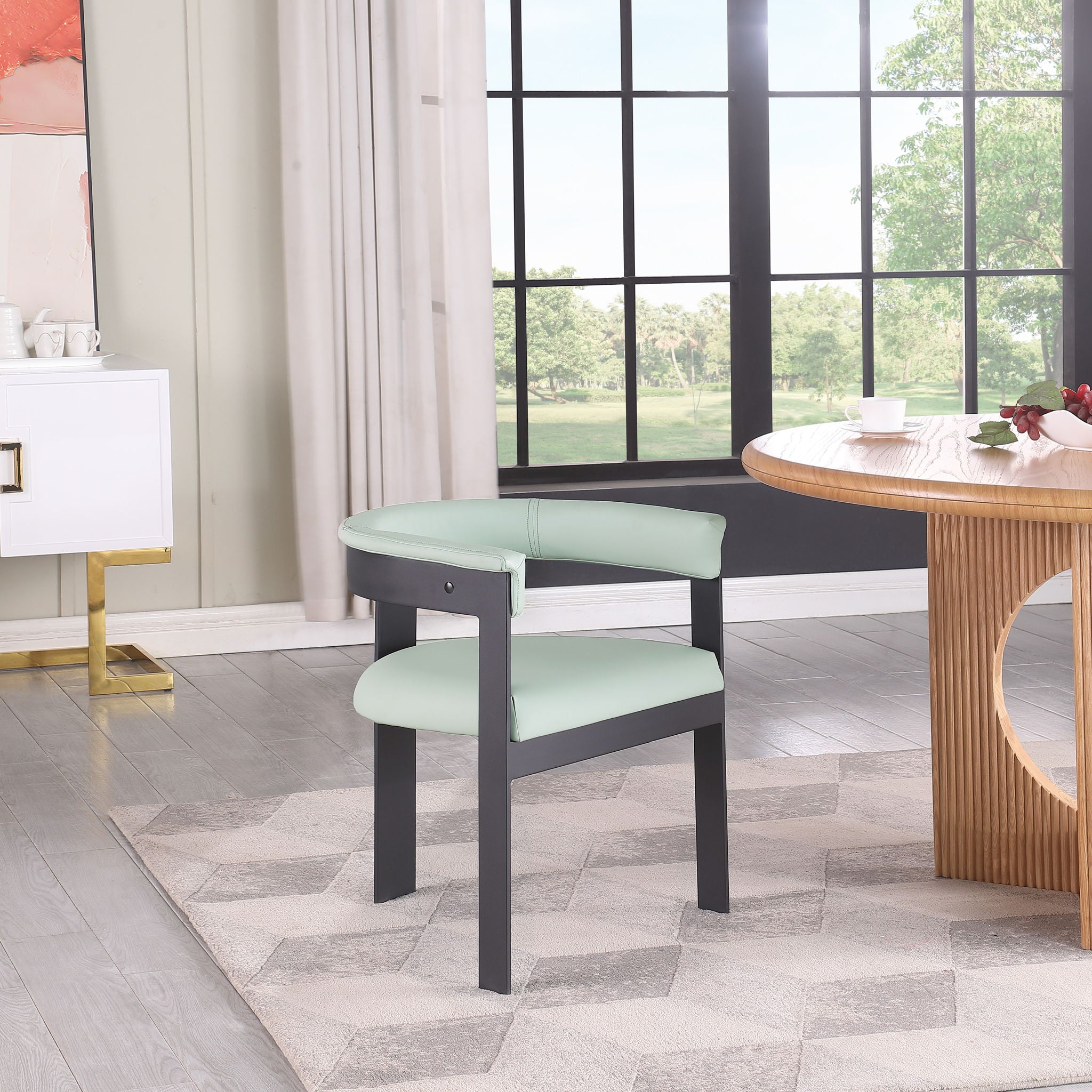 Romeo - Faux Leather Dining Chair With Black Base (Set of 2) - Urban Living Furniture (Los Angeles, CA)