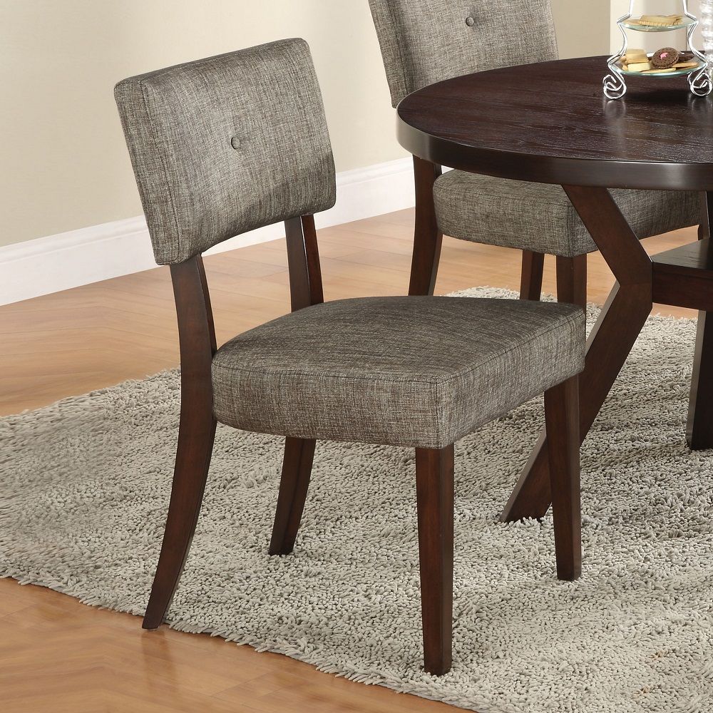 Drake - Side Chair (Set of 2) - Gray Fabric & Espresso - Urban Living Furniture (Los Angeles, CA)