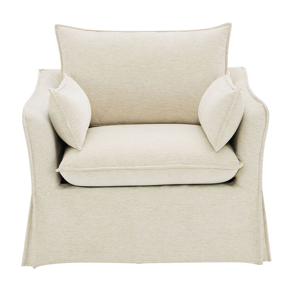 Shane - Chair With 2 Pillows - Beige Linen - Urban Living Furniture (Los Angeles, CA)
