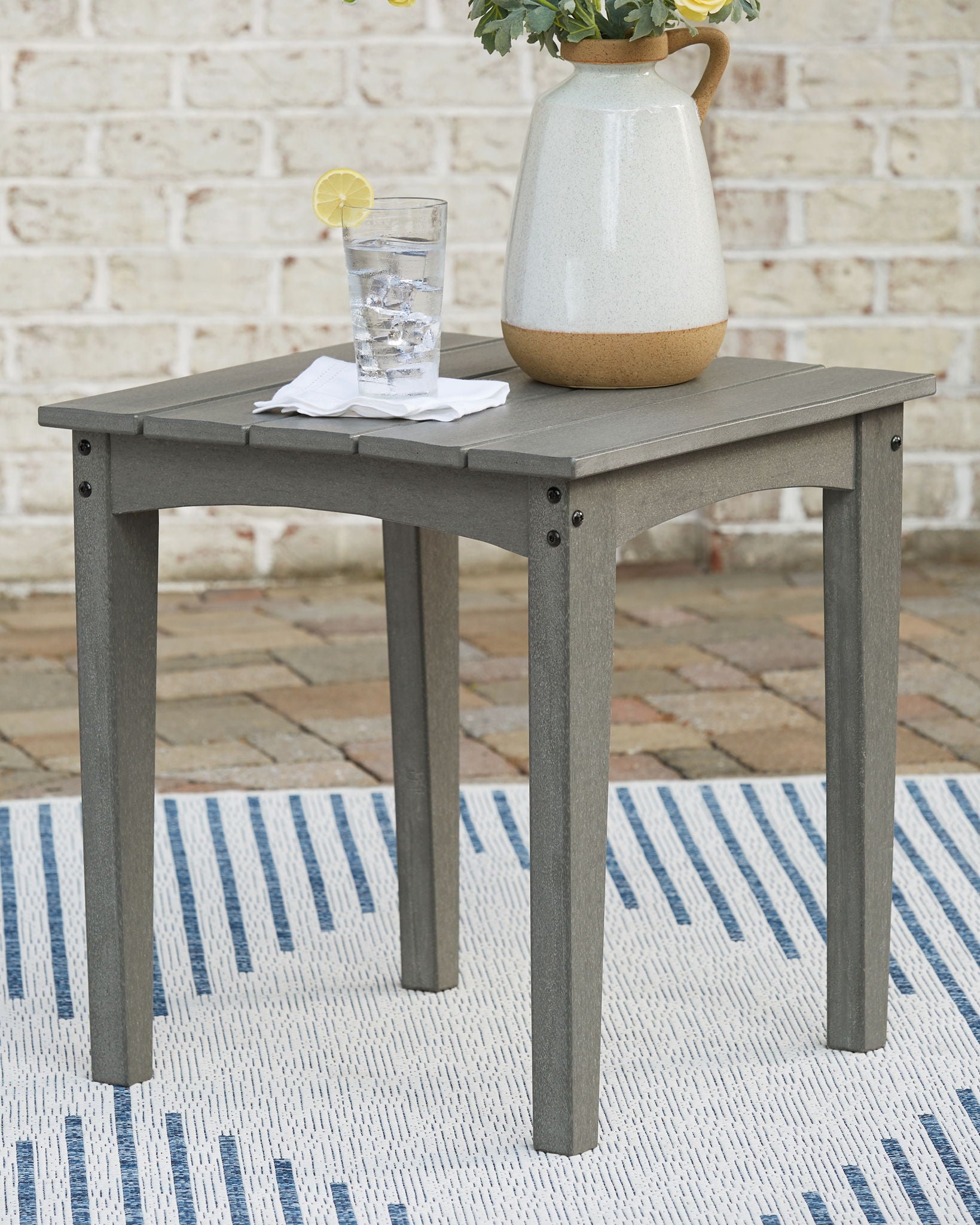 Visola - Gray - Square End Table - Urban Living Furniture (Los Angeles, CA)