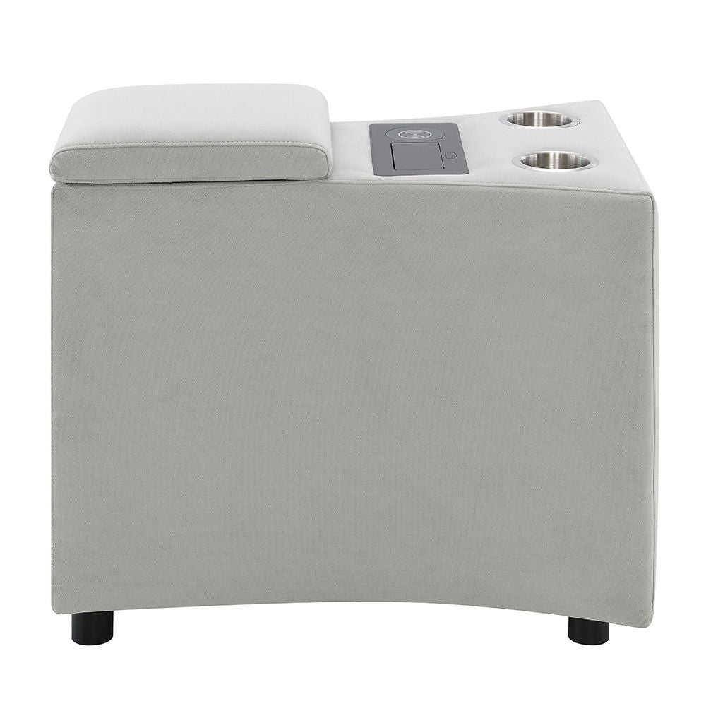 Emee - Console With USB - Gray Corduroy - Urban Living Furniture (Los Angeles, CA)