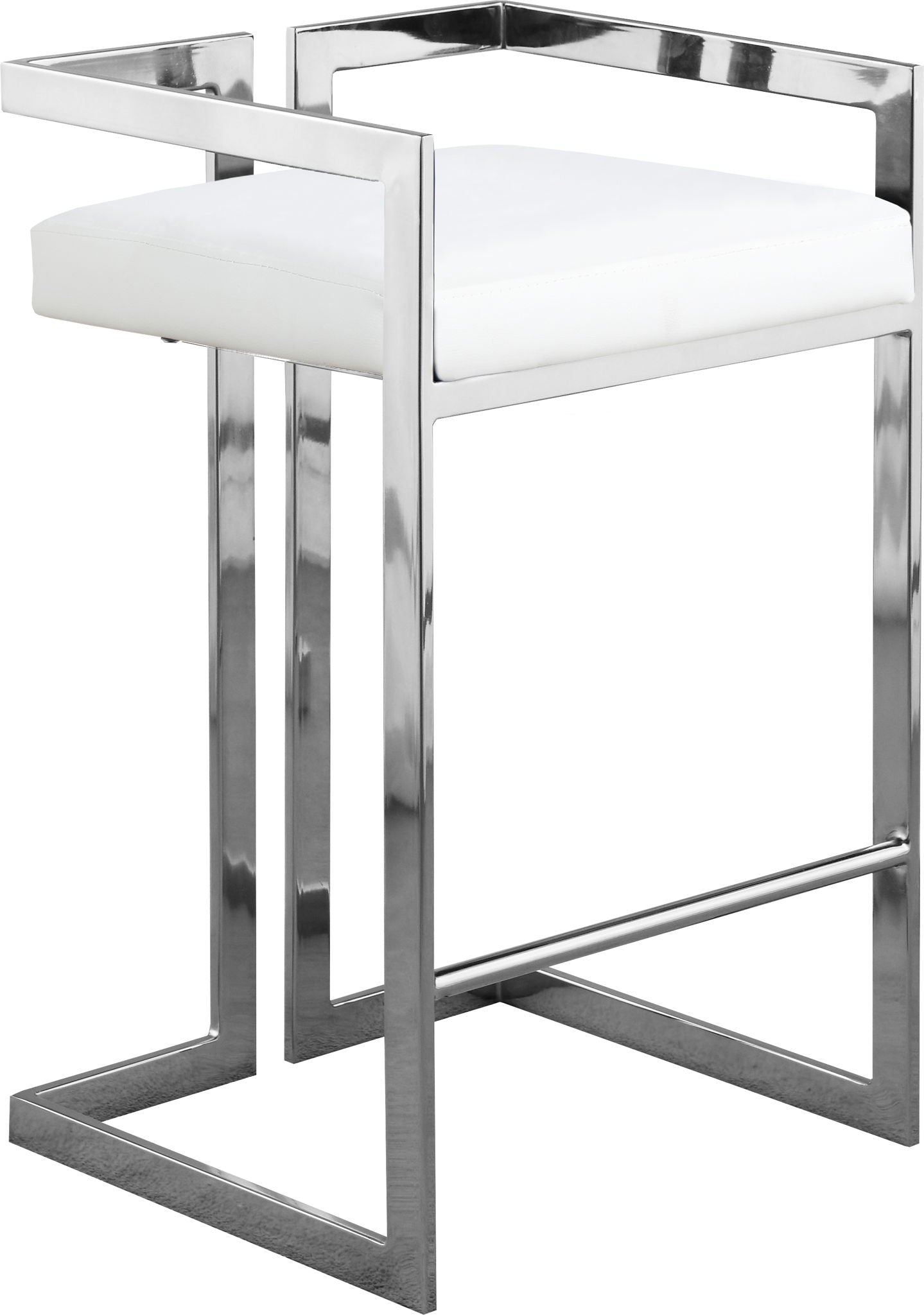 Ezra - Stool with Chrome Legs (Set of 2) - Urban Living Furniture (Los Angeles, CA)