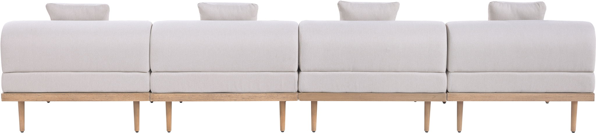 Laguna - 4 Piece 142" Upholstered Outdoor Patio Modular Armless Sofa - Urban Living Furniture (Los Angeles, CA)