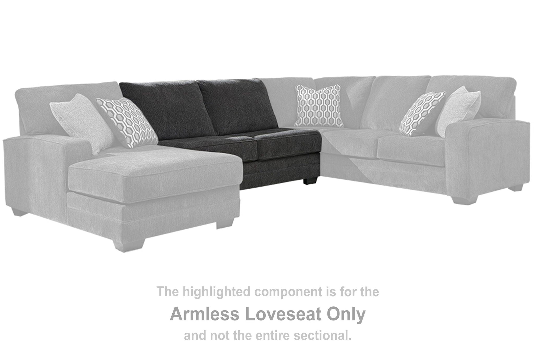 Tracling - Armless Loveseat - Slate - Urban Living Furniture (Los Angeles, CA)