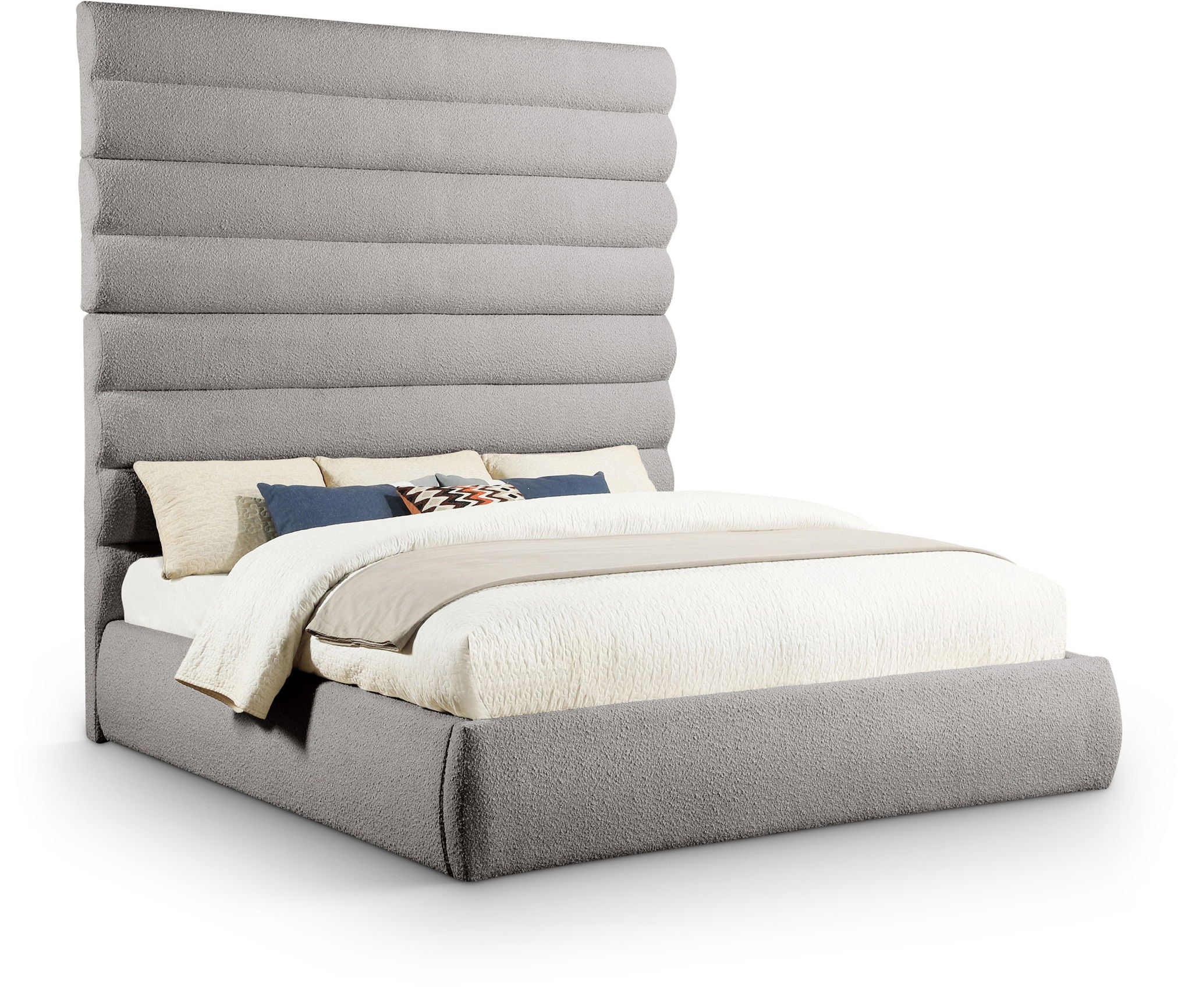 Adam - Boucle Fabric Bed With 89" Headboard - Urban Living Furniture (Los Angeles, CA)