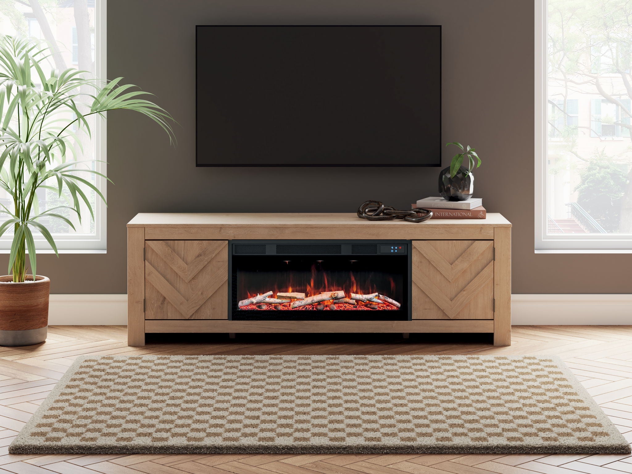 Cayboni - LG TV Stand With Fireplace Option - Urban Living Furniture (Los Angeles, CA)