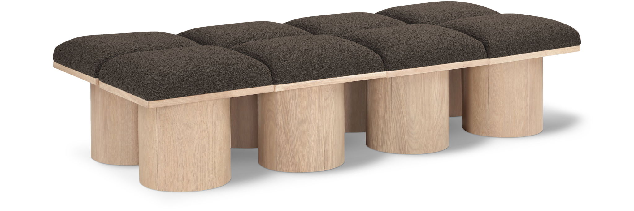 Pavilion - 8 Piece Modular Bench With Natural Base - Urban Living Furniture (Los Angeles, CA)