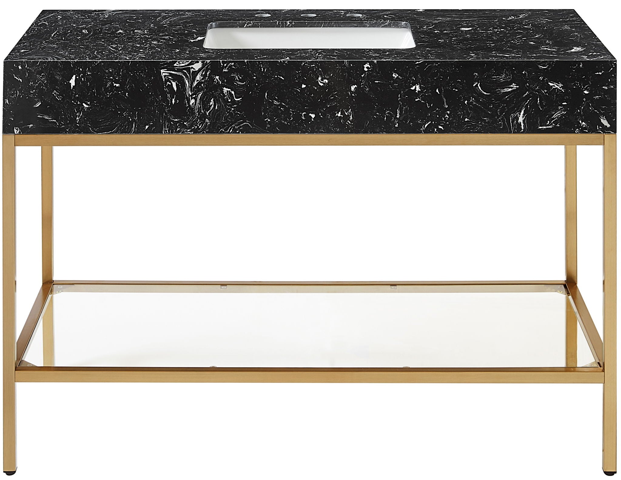 Marmo - Engineered Marble Bathroom Vanity With Gold Base - Urban Living Furniture (Los Angeles, CA)