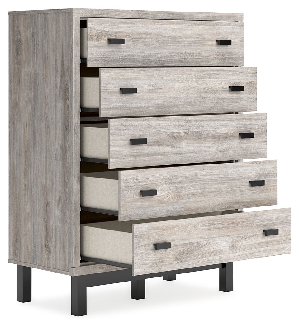 Vessalli - Black / Gray - Five Drawer Wide Chest - Urban Living Furniture (Los Angeles, CA)