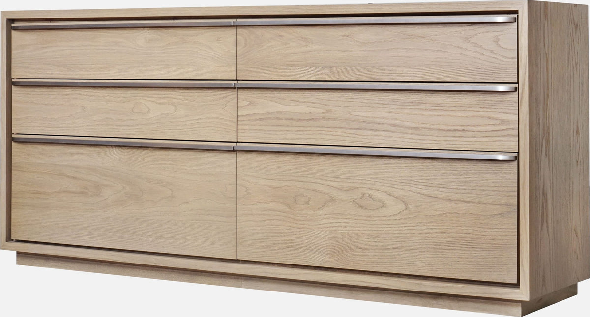 One - Coastal Modern Six Drawer Dresser - Bisque