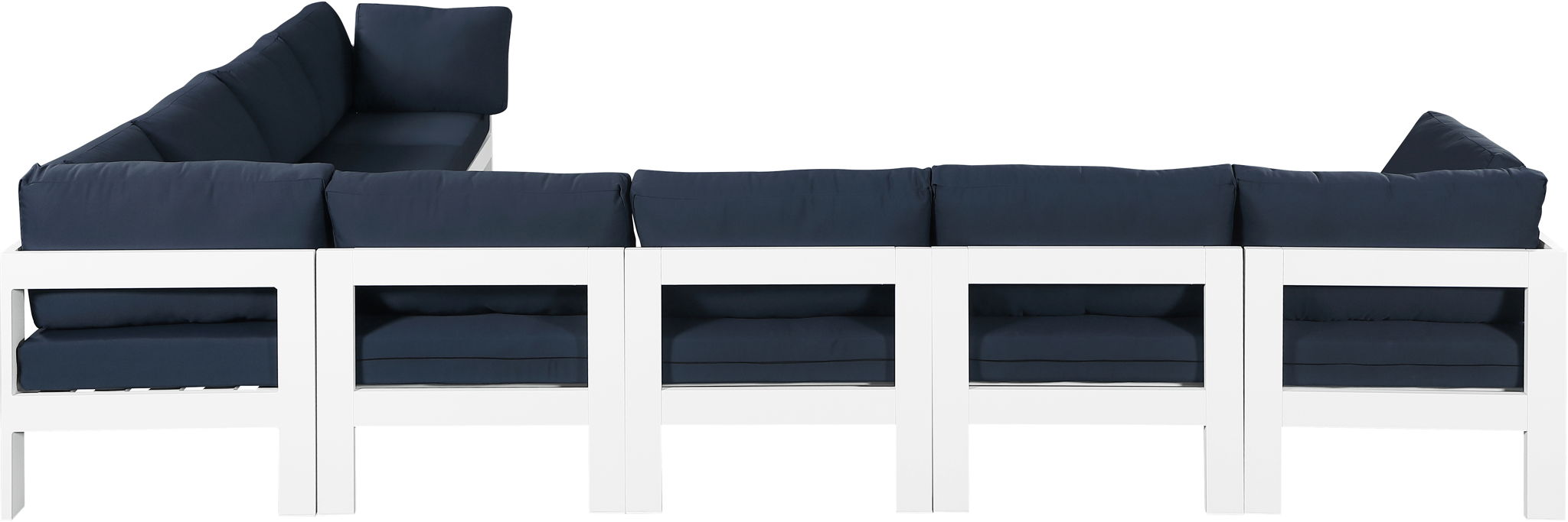 Nizuc - Outdoor Patio 8 Piece Modular Sectional With White Frame - Urban Living Furniture (Los Angeles, CA)