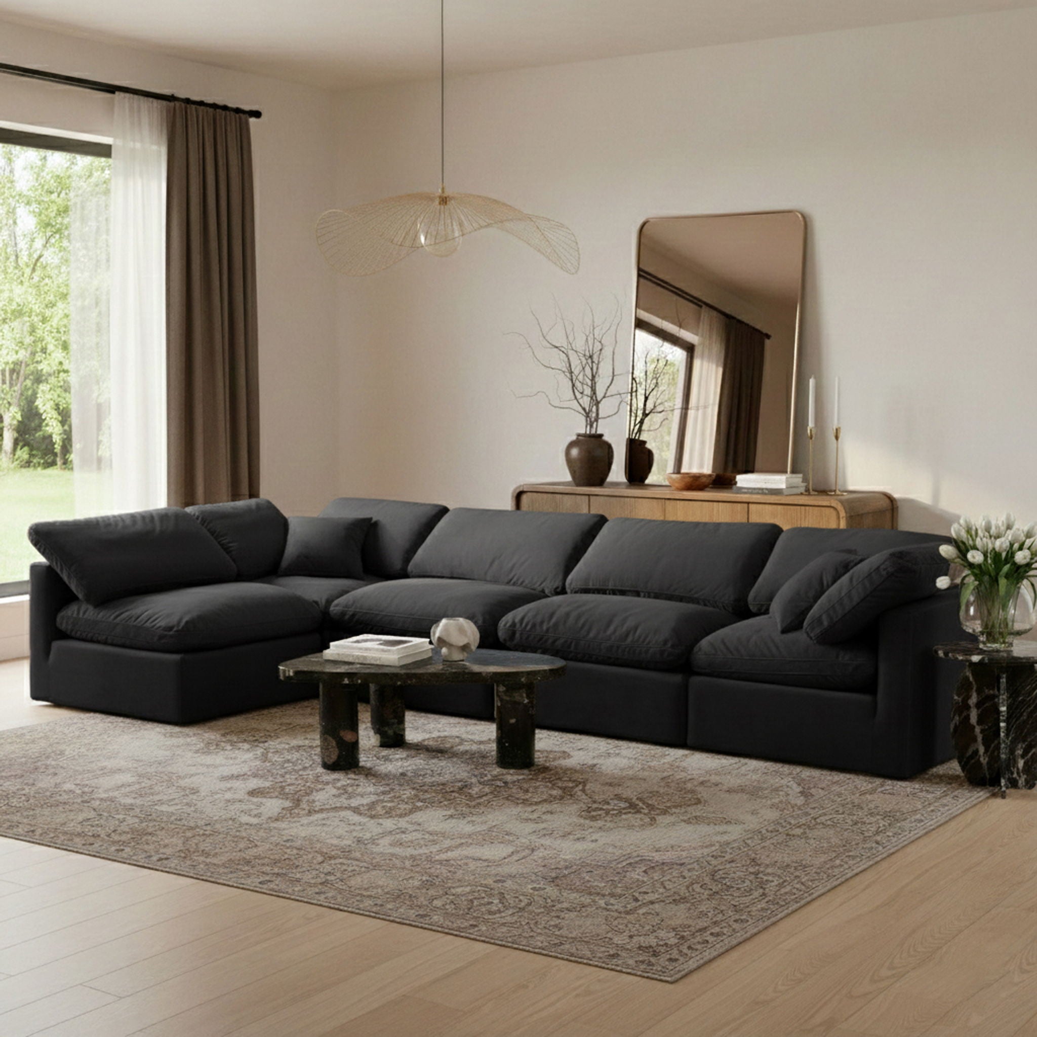 Indulge - Velvet 5 Piece Modular Sectional - Urban Living Furniture (Los Angeles, CA)
