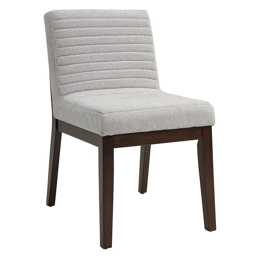 Edwyn - Side Chair (Set of 2) - Gray Fabric & Brown Finish - Urban Living Furniture (Los Angeles, CA)