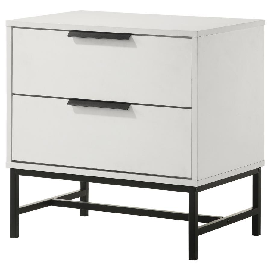 Sonora - 2-Drawer Nightstand Bedside Table - White - Urban Living Furniture (Los Angeles, CA)