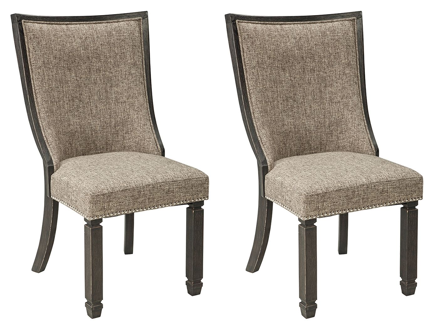 Tyler Creek - Black / Grayish Brown - Dining UPH Side Chair (Set of 2) - Framed Back - Urban Living Furniture (Los Angeles, CA)