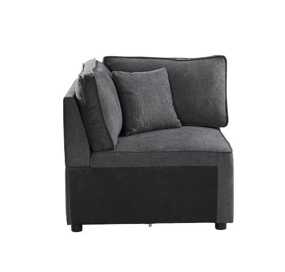 Silvester - Modular Wedge With Pillow - Gray Fabric - Urban Living Furniture (Los Angeles, CA)