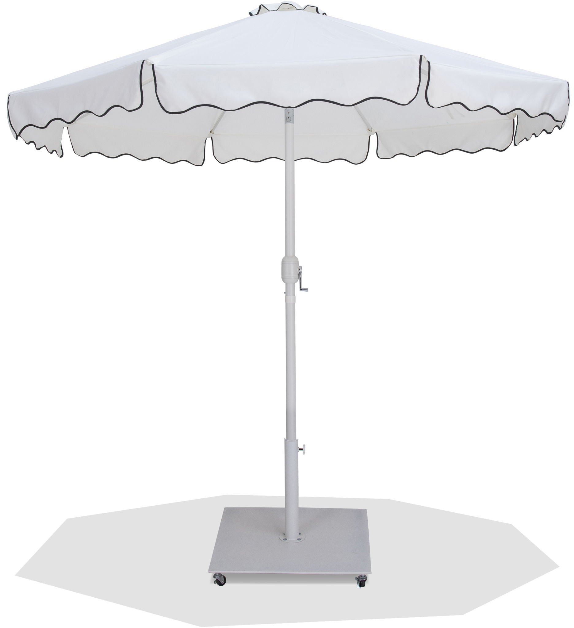 Amalfi - Aluminum Patio Umbrella - White Base / White Pole - Urban Living Furniture (Los Angeles, CA)