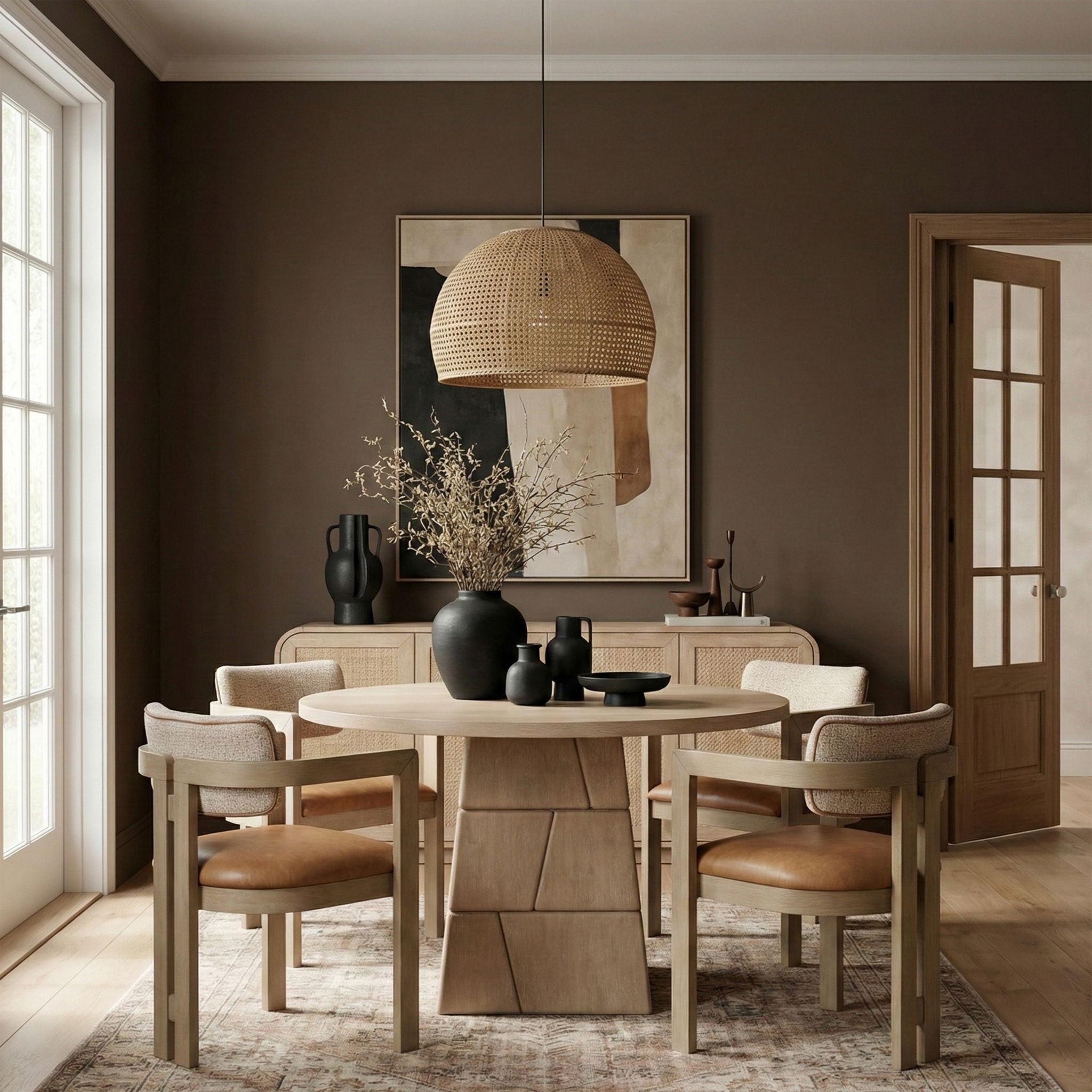 Tavio - 48" Oak Veneer And Solid Wood Dining Table - Urban Living Furniture (Los Angeles, CA)