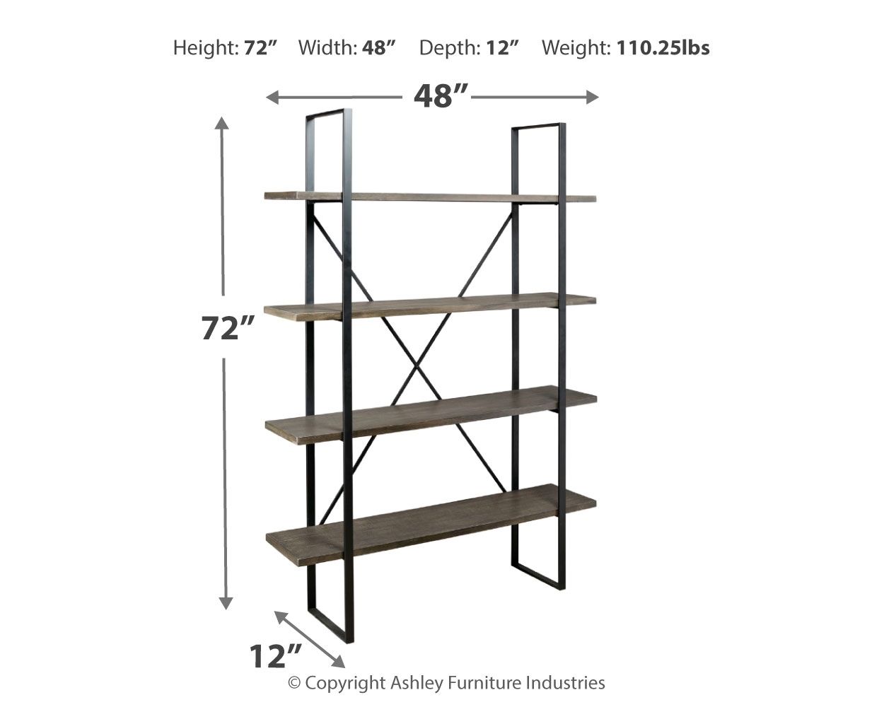 Gilesgrove - Black / Gray - Bookcase - Urban Living Furniture (Los Angeles, CA)