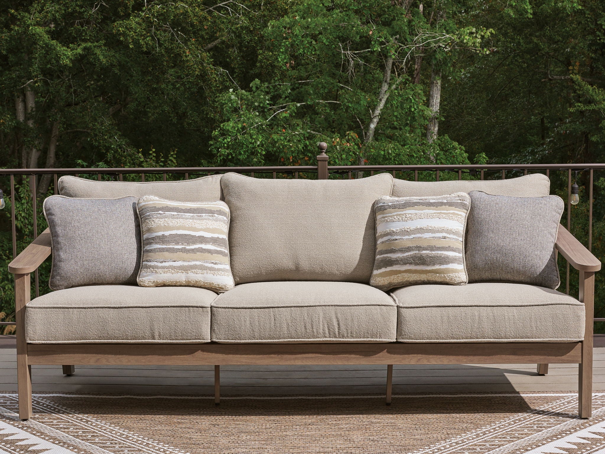 Harmony Headlands - Sofa With Cushion - Natural / Gray - Urban Living Furniture (Los Angeles, CA)