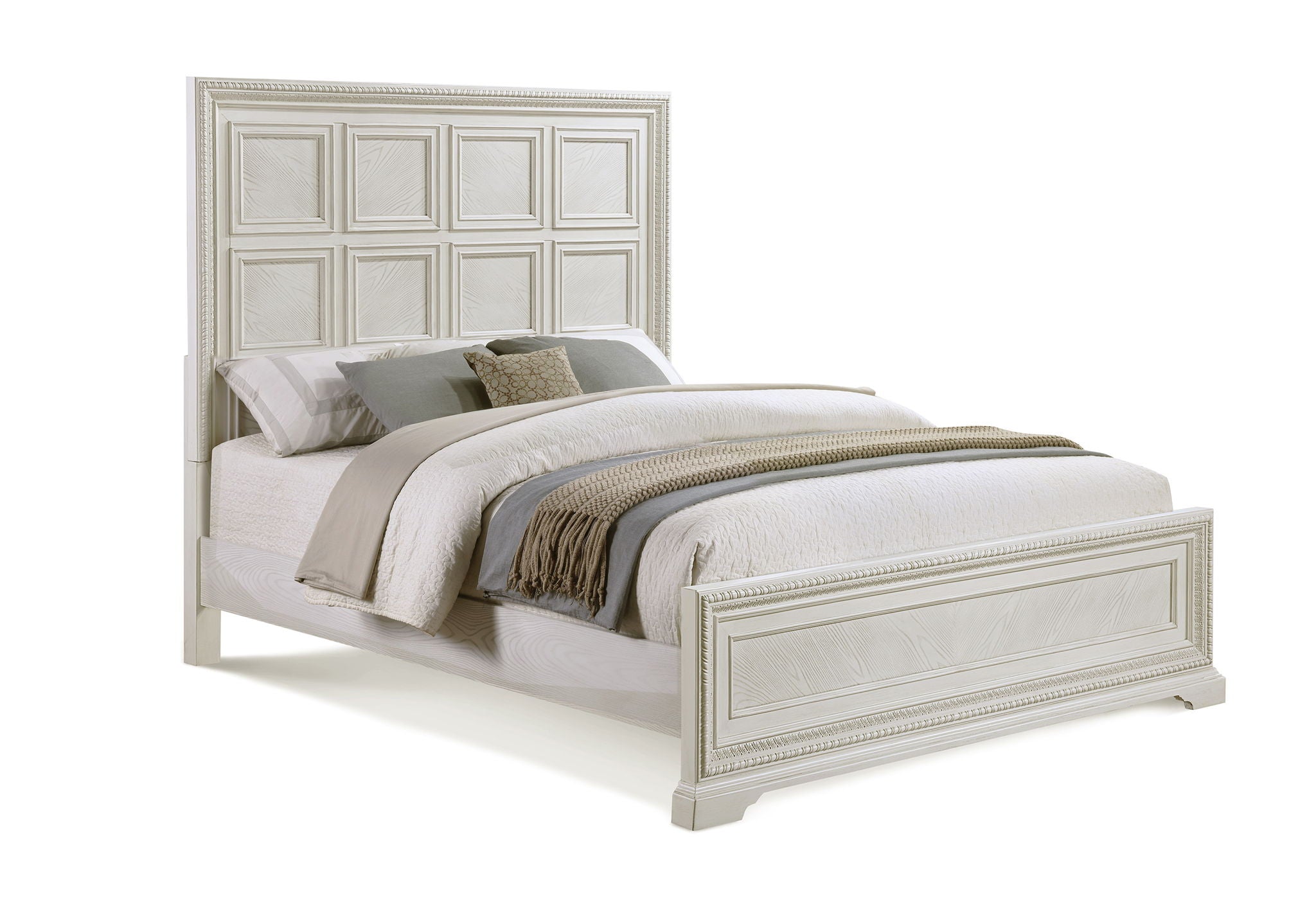 Alexandria - Queen Panel Bed- White - Urban Living Furniture (Los Angeles, CA)