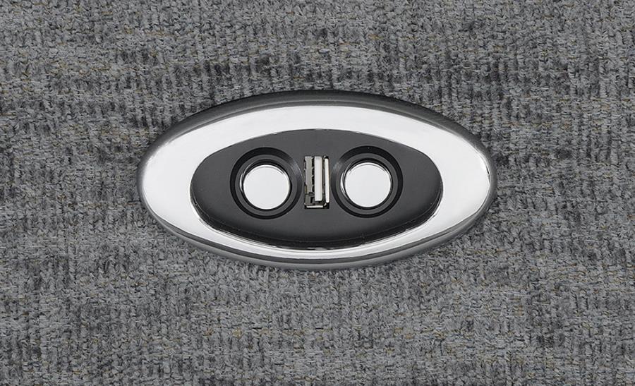 Bahrain - Upholstered RAF Power Recliner - Charcoal - Urban Living Furniture (Los Angeles, CA)