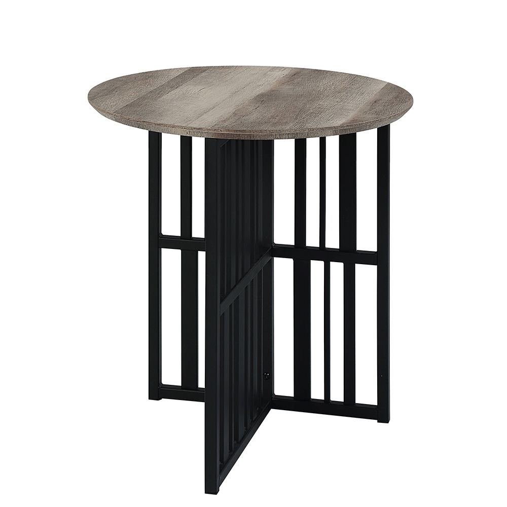 Zudora - End Table - Antique Oak & Black - Urban Living Furniture (Los Angeles, CA)