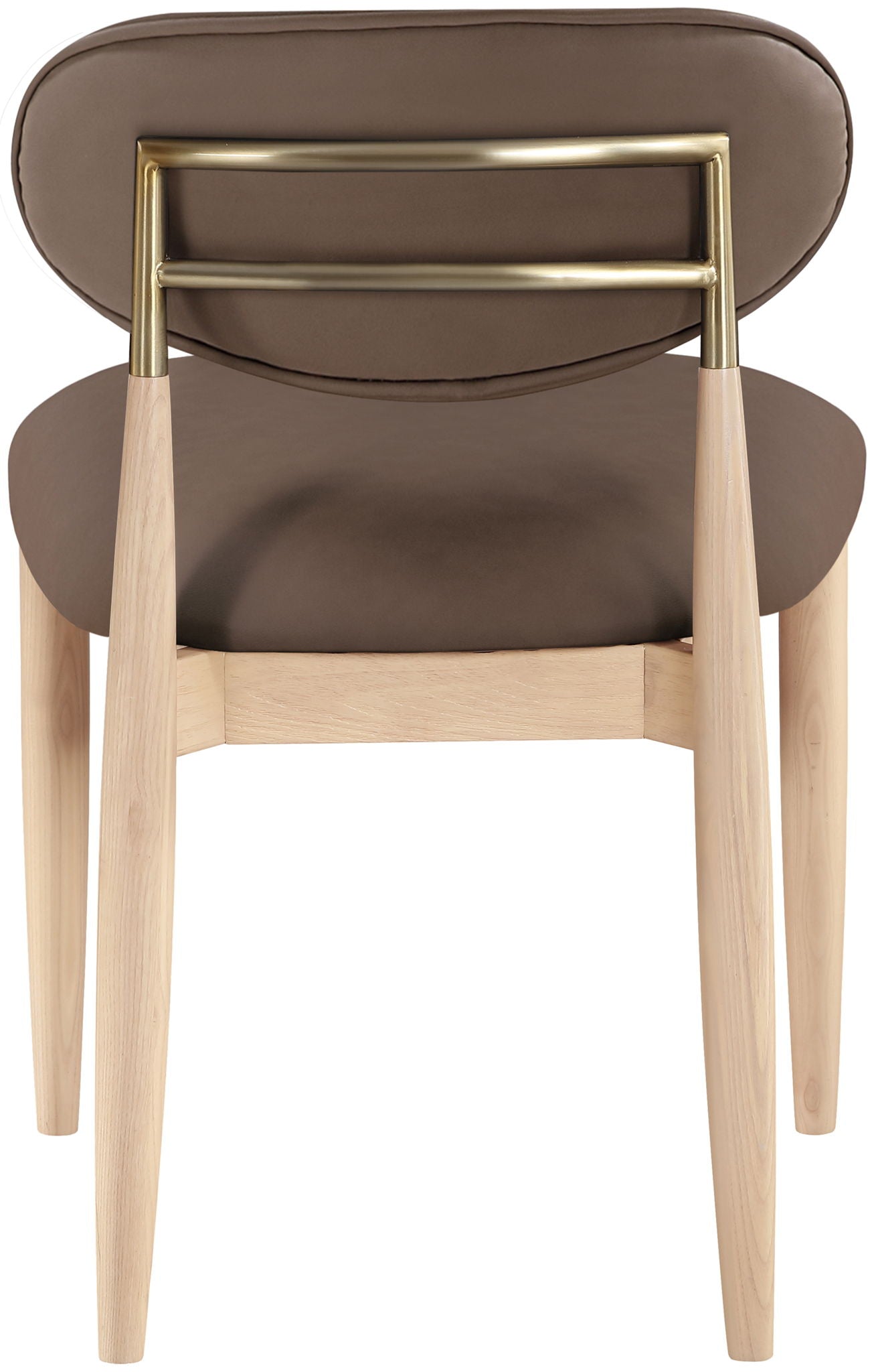 Riccio - Faux Leather Dining Side Chair (Set of 2) - Natural Frame - Urban Living Furniture (Los Angeles, CA)