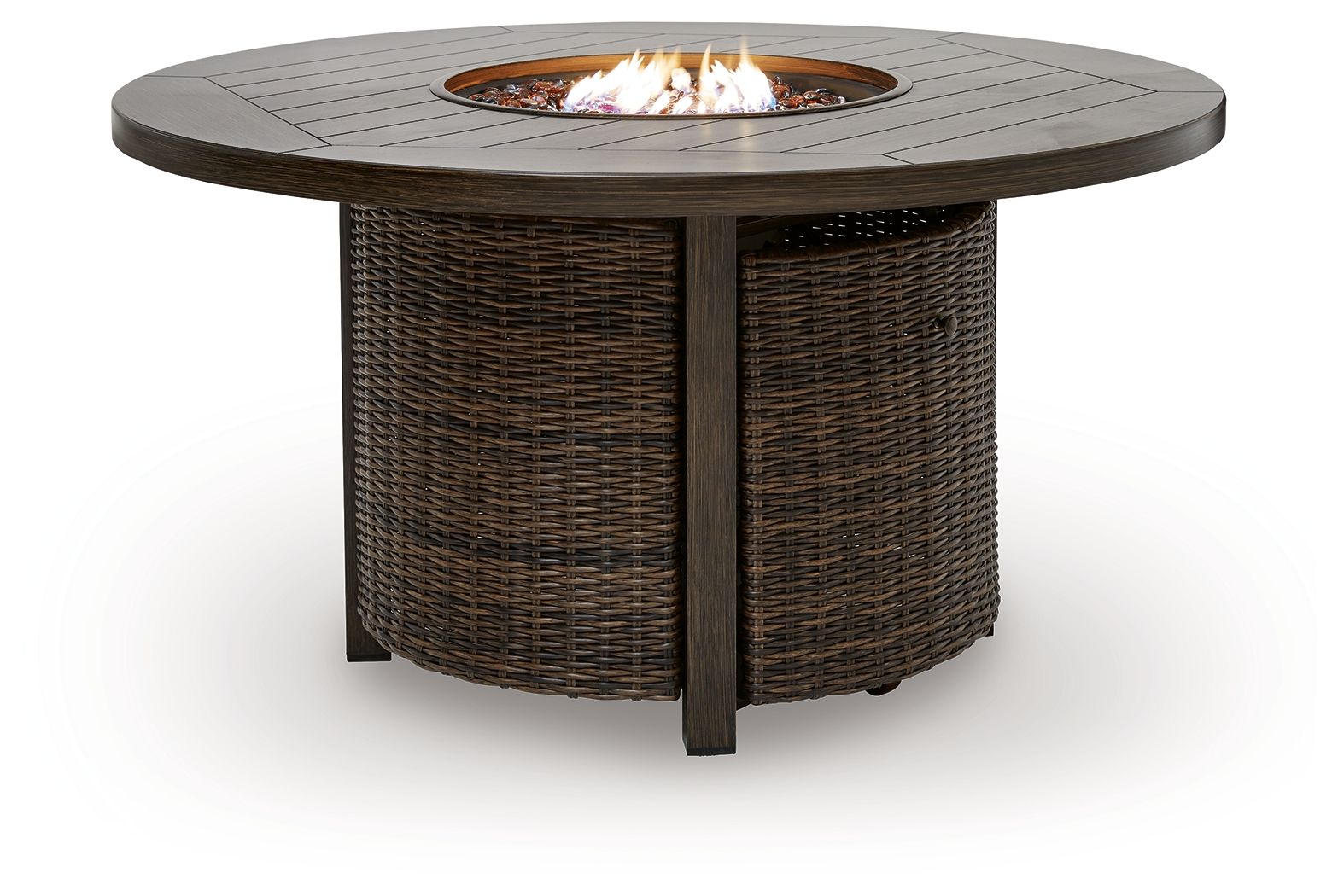 Monterey Point - Round Fire Pit Table - Dark Brown - Urban Living Furniture (Los Angeles, CA)