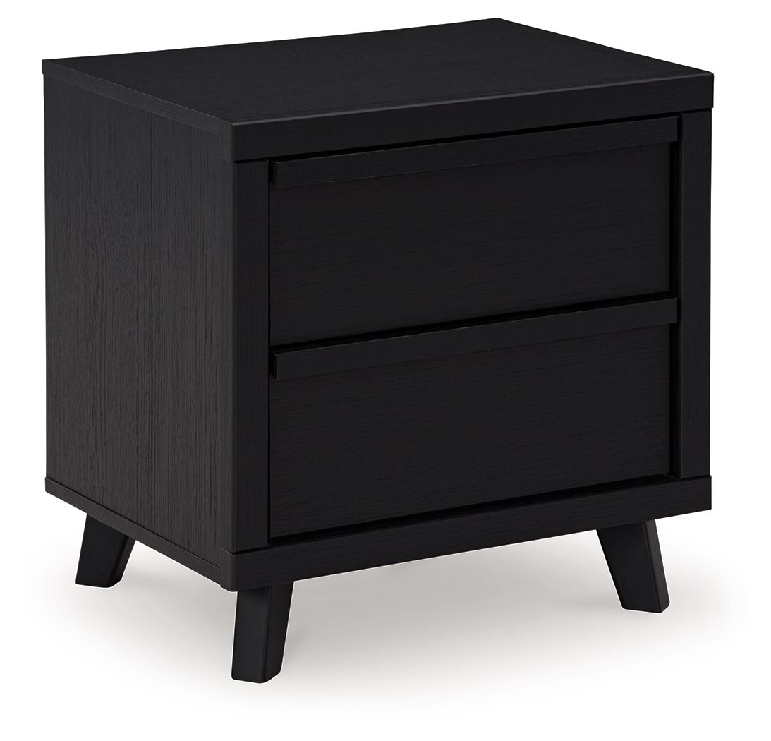 Danziar - Black - Two Drawer Night Stand - Urban Living Furniture (Los Angeles, CA)