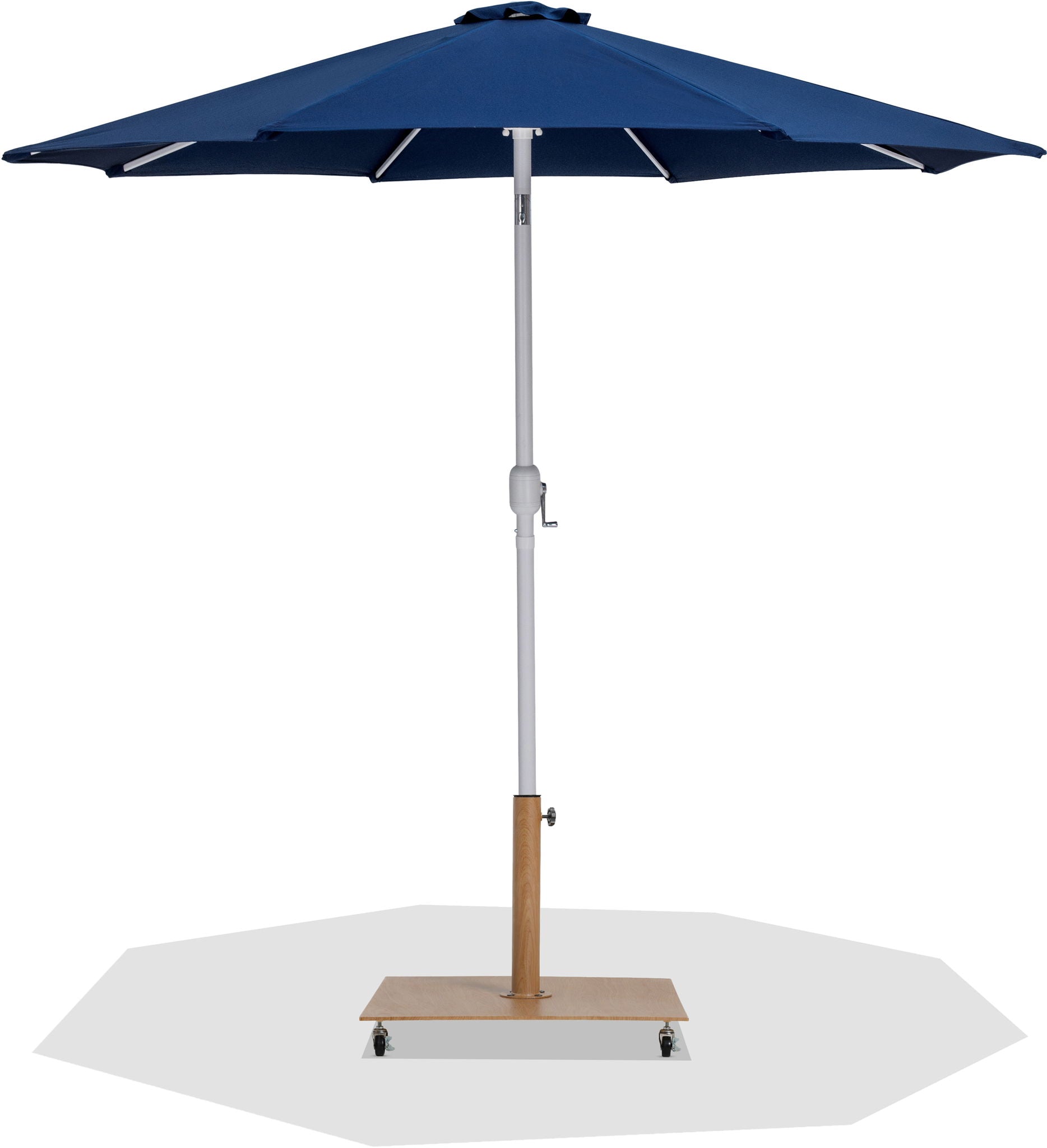 Fiji - Aluminum Patio Umbrella With Square Teak And White Base - Urban Living Furniture (Los Angeles, CA)