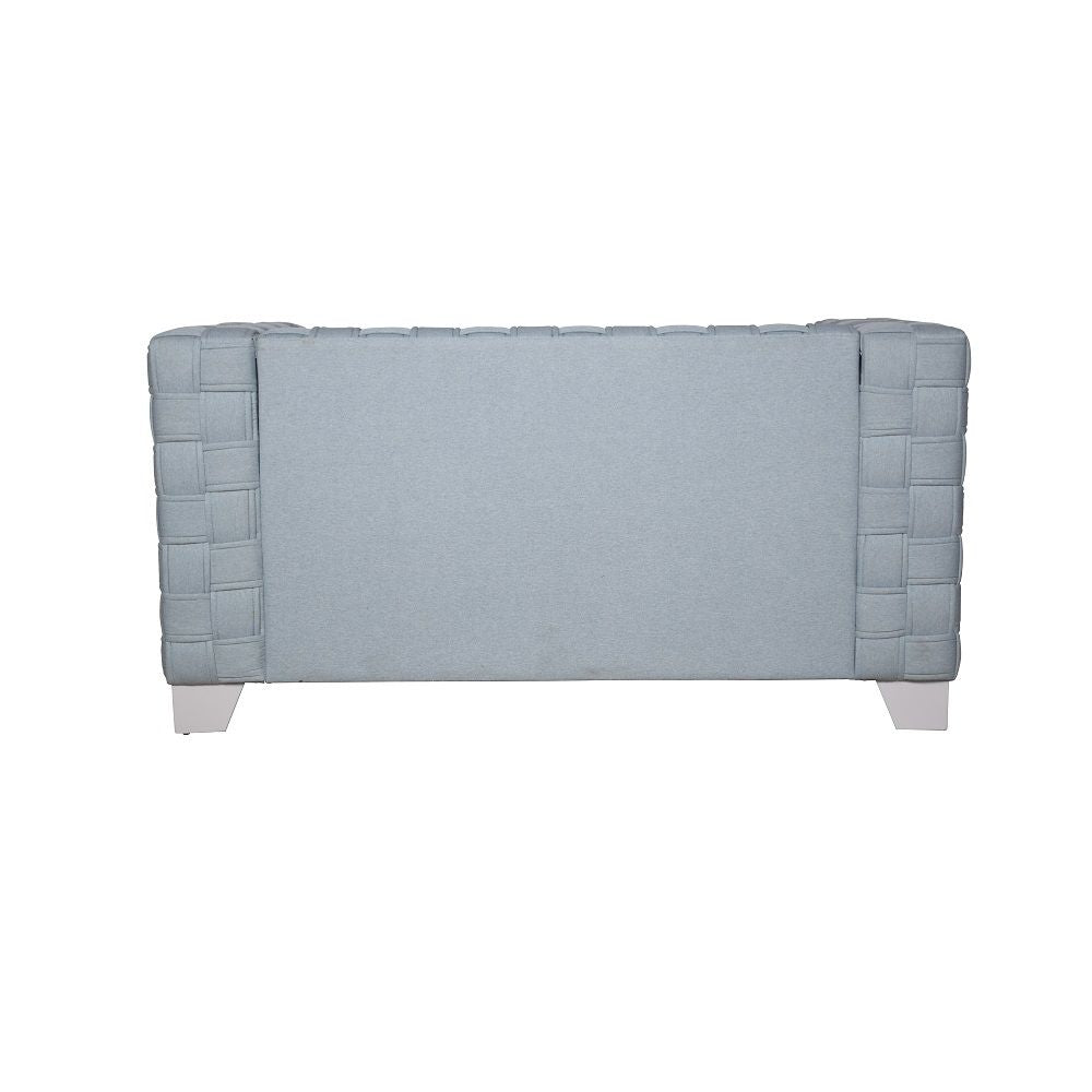 Saree - Loveseat - Light Teal & White - Urban Living Furniture (Los Angeles, CA)
