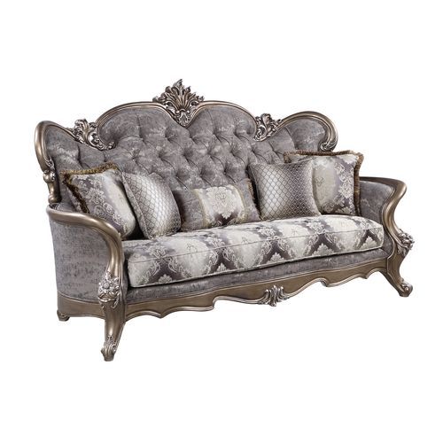 Elozzol - Sofa With 5 Pillows - Fabric & Antique Bronze - Urban Living Furniture (Los Angeles, CA)