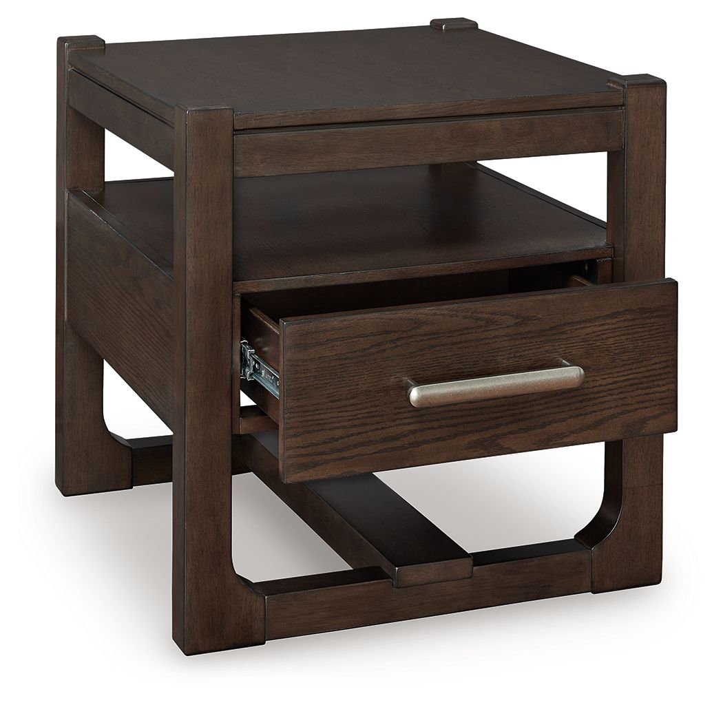 Breckington - Dark Brown - Square End Table - Urban Living Furniture (Los Angeles, CA)