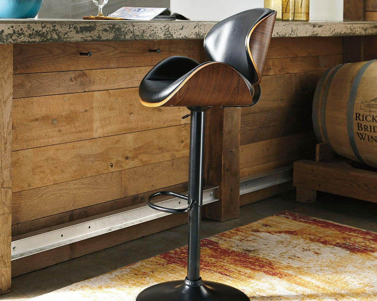 Bellatier - Tall UPH Swivel Barstool - Brown - Urban Living Furniture (Los Angeles, CA)