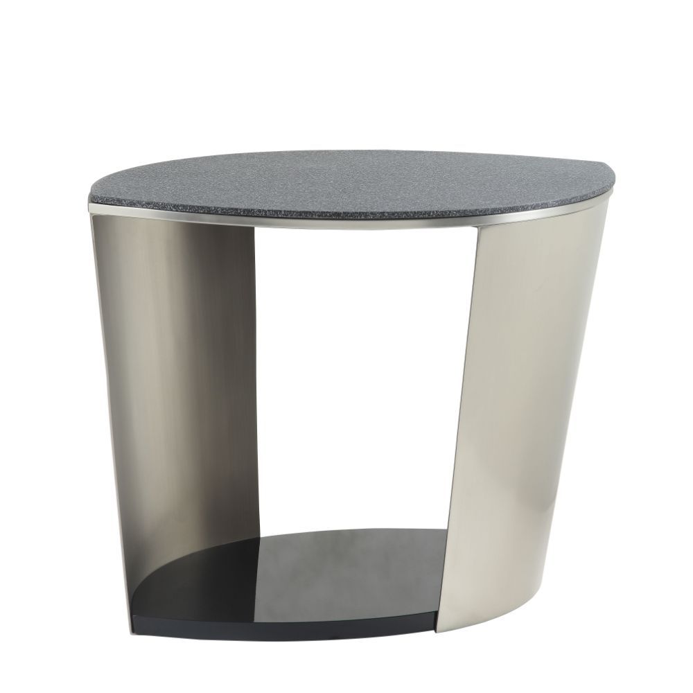 Thyge - End Table - Satin Plated & Glass Stone - Urban Living Furniture (Los Angeles, CA)