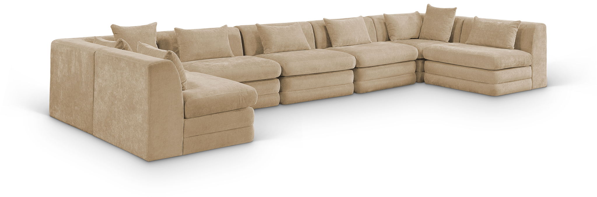 Stellar - 7 Piece Chenille Fabric Upholstered Modular Sectional - Urban Living Furniture (Los Angeles, CA)