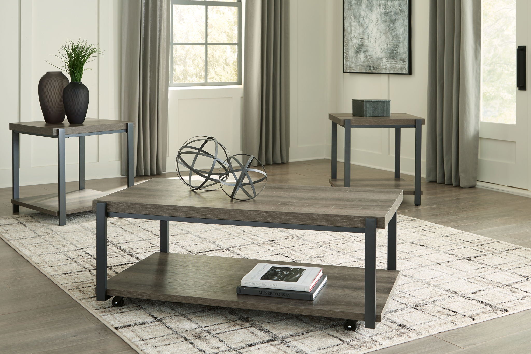 Wilmaden - Gray / Black - Occasional Table Set (Set of 3) - Urban Living Furniture (Los Angeles, CA)