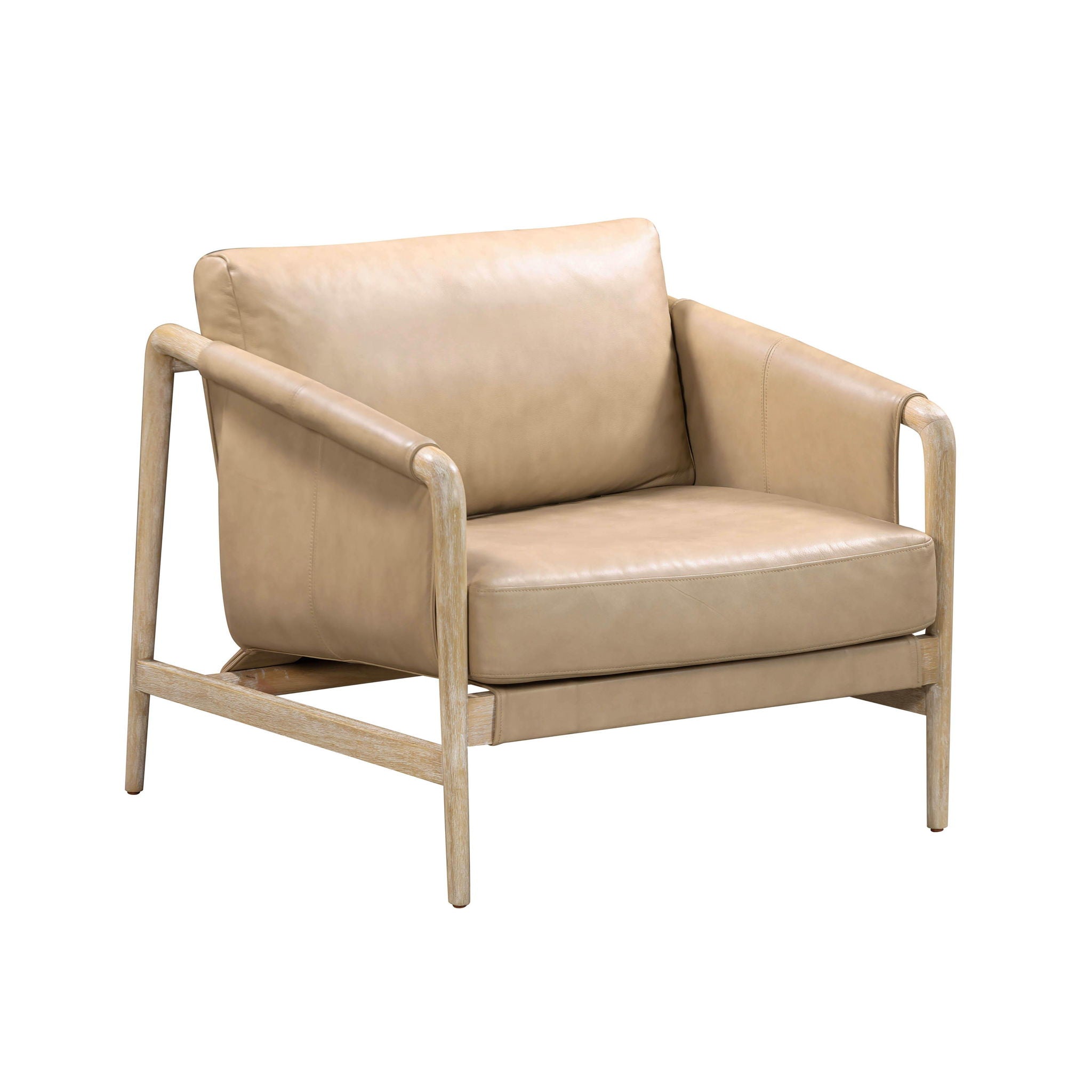 Chakka - Genuine Leather Accent Chair - Tan - Urban Living Furniture (Los Angeles, CA)