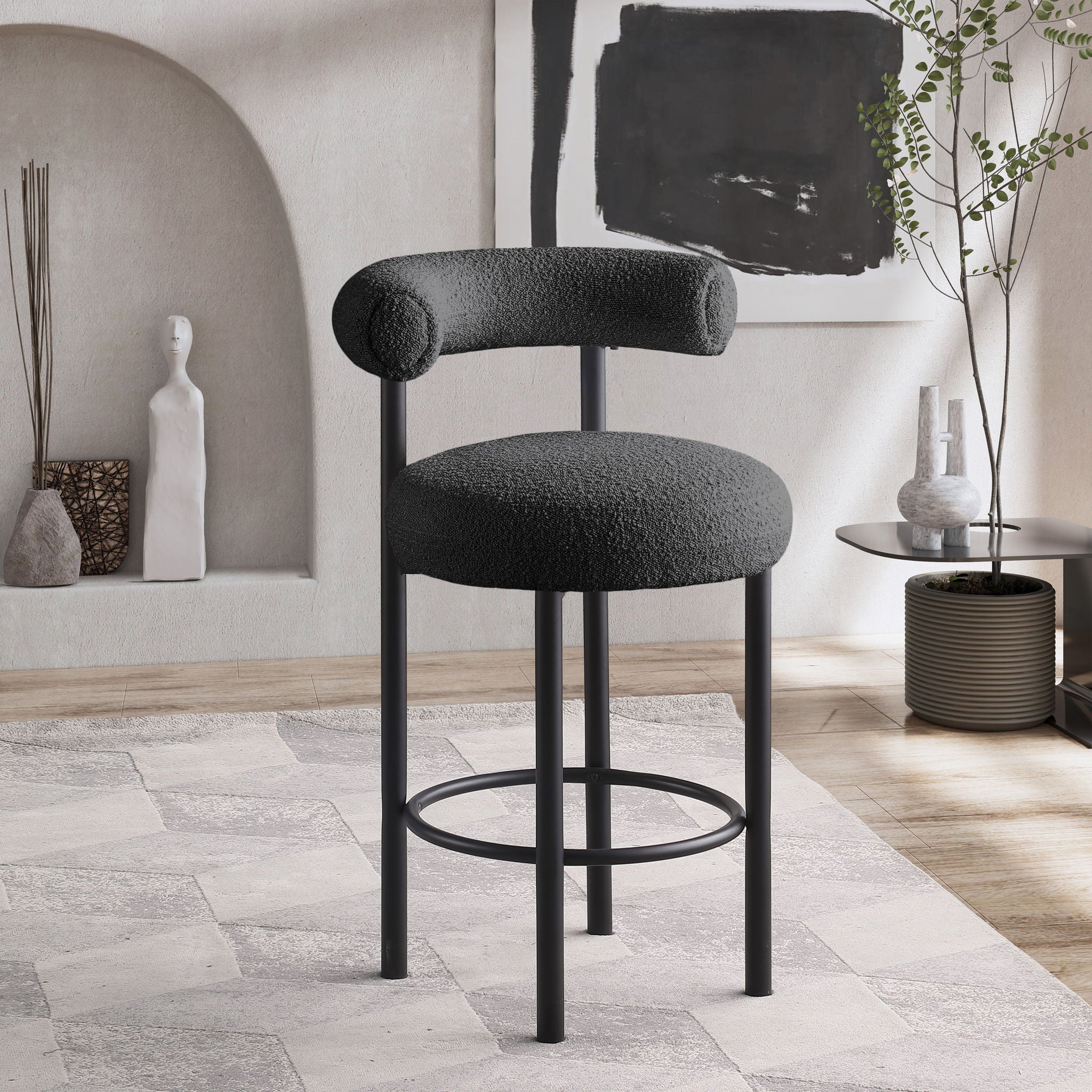 Bordeaux - Stool With Black Legs (Set of 2) - Urban Living Furniture (Los Angeles, CA)
